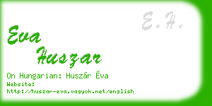 eva huszar business card