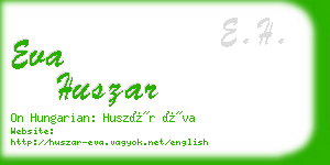 eva huszar business card